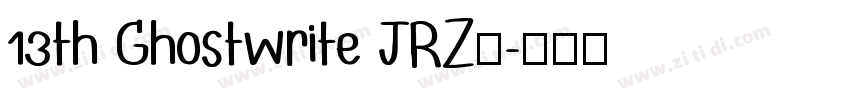 13th Ghostwrite JRZ常字体转换